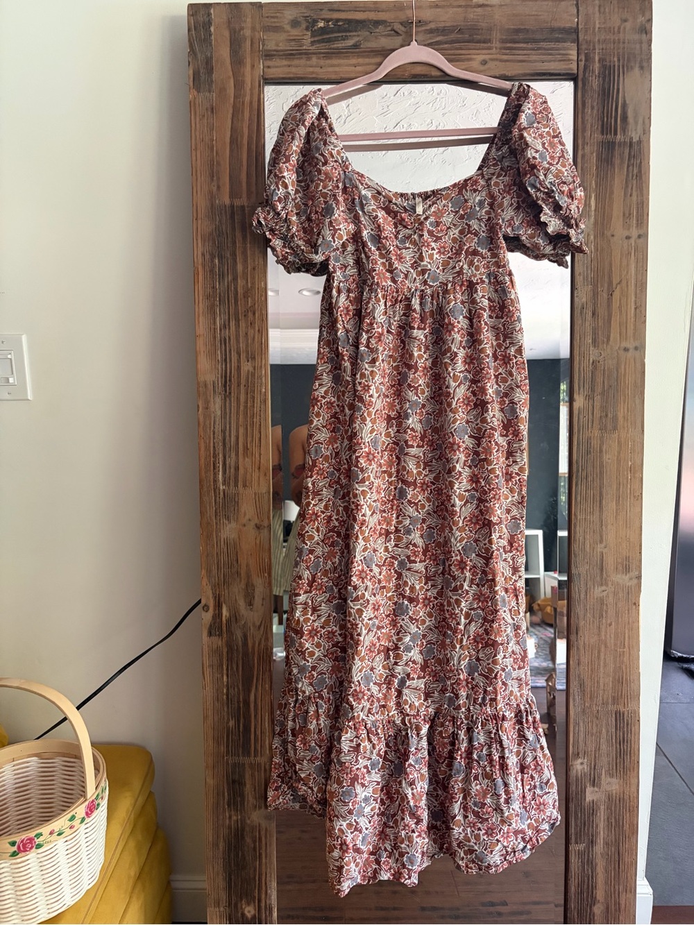 Rylee and Cru autumn floral midi dress